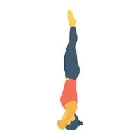 Headstand Color Vector