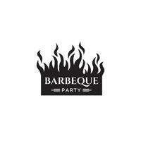 vector de plantilla de diseño de logotipo de barbacoa