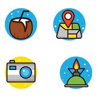 Trendy Camping Concepts vector