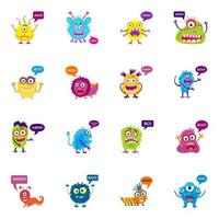 Monsters Growling Concepts vector