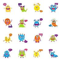 Monsters Screaming Concepts vector