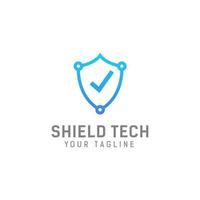 security tech logo design template vector