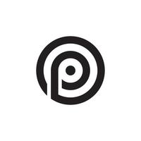 plantilla de diseño de logotipo letra p vector