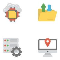 Trendy Cloud Computing vector