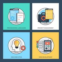 Pack Of Web Development vector