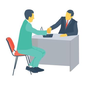 Interview Colored Vector