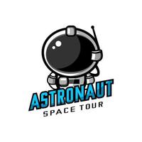 logotipo del espacio astronauta vector