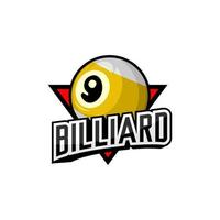 LOGO BILLIARD BALL vector