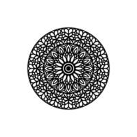 Impresionante curva geométrica decorativa tradicional mandala vector