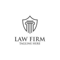 law firm logo design template vector