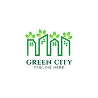 green city logo design template vector