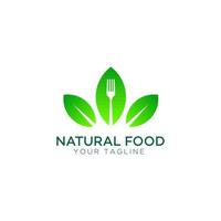 plantilla de diseño de logotipo de alimentos naturales vector
