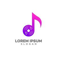 music logo design template vector