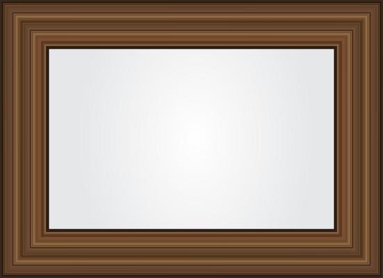 wooden photo frame vector