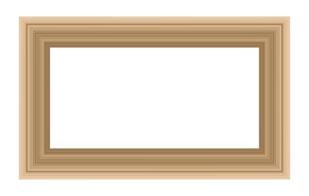 wooden photo frame vector