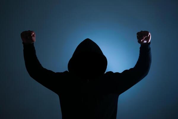 Indonesia, 21122021 - a silhouette of a man in a black hoodie 4909878 Stock  Photo at Vecteezy