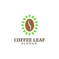 nature coffee logo design template vector