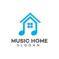 music logo design template vector