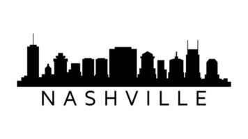 Nashville skyline on a white background video