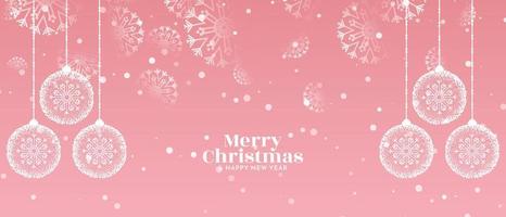 Abstract Merry Christmas festival beautiful greeting banner design vector