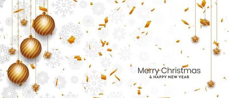 Merry Christmas festival banner design vector