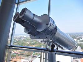 Large binoculars can be used for viewing views on tall buildings. photo