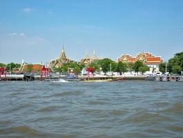 In the Chao Phraya River the Grand Palace viewed from the Chao Phraya River photo