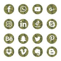 Social Media flat icons set linked in, pinterest,  group, drop box, elephant,veemo behance. Share, Like, Vector illustration Twitter, YouTube, WhatsApp, Snapchat, Facebook, instagram, tiktok, tok