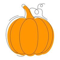 Pumpkin icon isolated on white background. Flat vector illustration