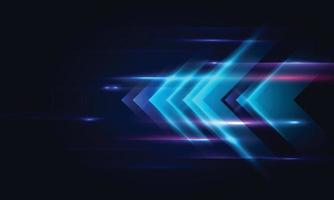 Modern abstract high-speed movement. Dynamic arrows on blue background. Movement technology pattern for banner or poster design background concept. vector