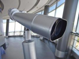 Large binoculars can be used for viewing views on tall buildings. photo