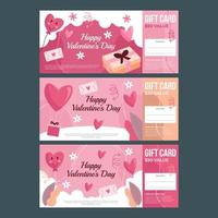 tarjetas de regalo de San Valentín vector