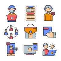 Back to Work Icon Set vector