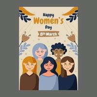 cartel del día de la mujer vector