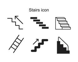 Plantilla de icono de escaleras color negro editable. escaleras icono símbolo ilustración vectorial plana para diseño gráfico y web. vector