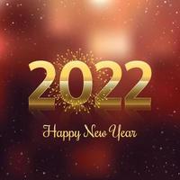 elegante fondo de tarjeta de vacaciones de año nuevo 2022 vector