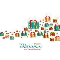 Christmas decorative colorful gift box celebration background vector