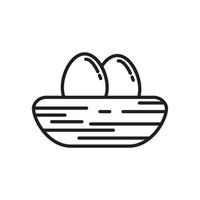 Nest egg icon template black color editable. vector