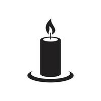 Candle icon template black color editable. Candle icon symbol Flat vector illustration for graphic and web design.