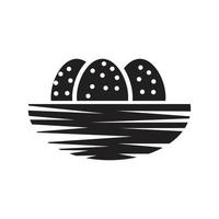 Nest egg icon template black color editable. vector