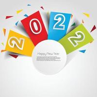 Beautiful 2022 card holiday background vector