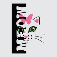 Cat T Shirt Design vector