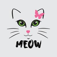 Cat T Shirt Design vector