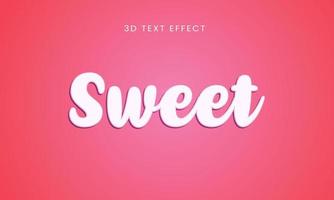 Editable 3D Text Effects Template, vector illustration text style