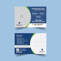 Creative and professional business postcard template, Vector illustration design