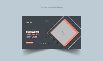 Corporate Business Youtube Video Thumbnail Template Vector Design