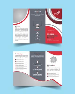 Business Tri Fold Brochure Design, Corporate template in tri fold brochure layout