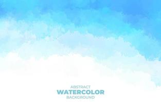 Abstract Blue Sky Watercolor Background