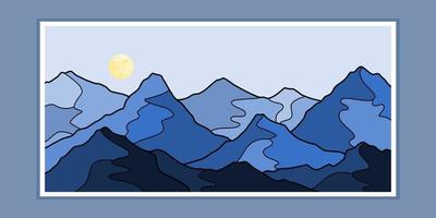 abstract mountain painting, Abstract background, Premium Vector