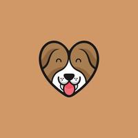 Smiling dog lover vector